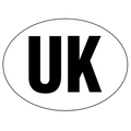 W4 Extra Large Oval UK Sticker 37191