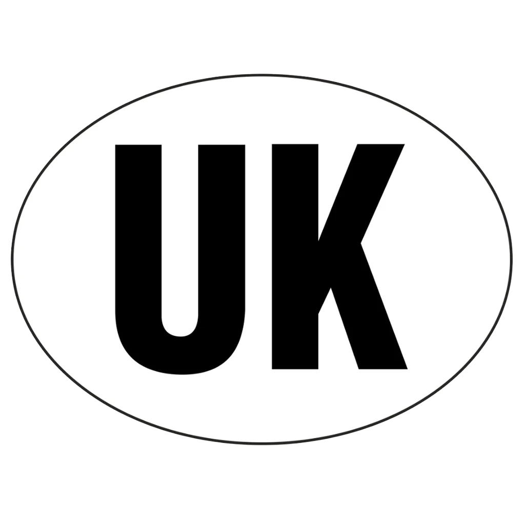 W4 Extra Large Oval UK Sticker 37191