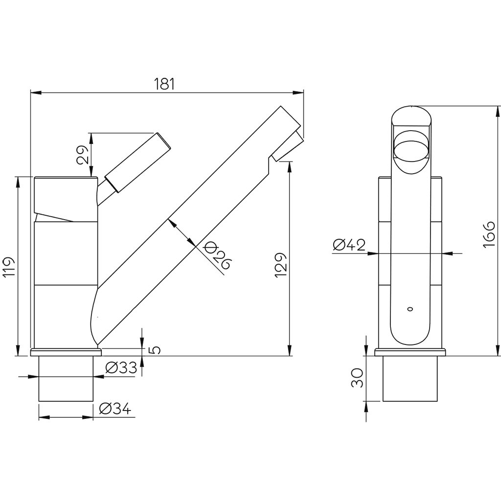 Reich Ceramic Trend E Mixer Tap 33mm