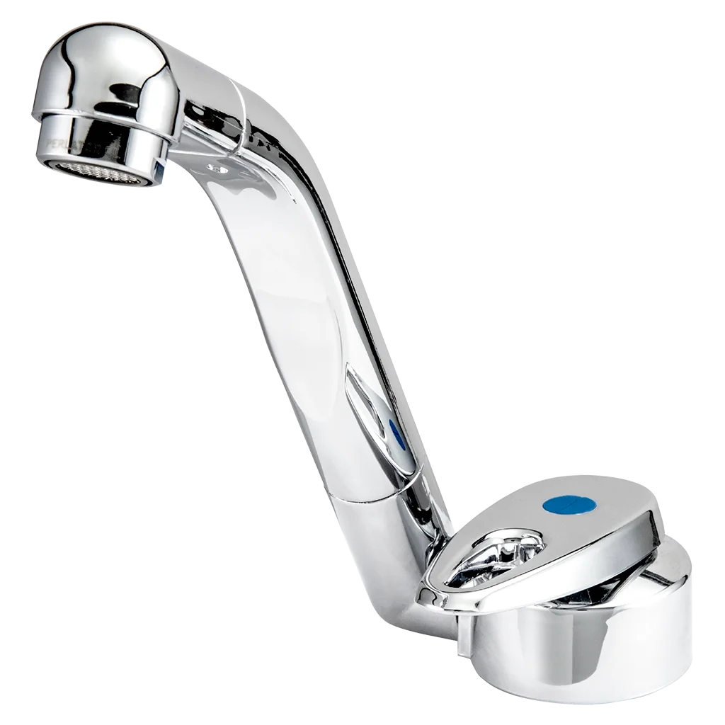 Samba Cold Water tap with 25cm flexi hose with barbed ends & 33mm hole size