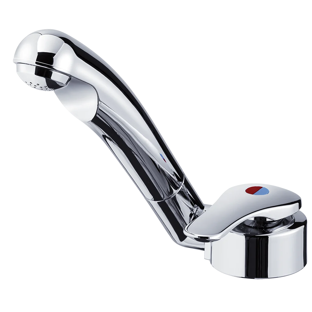 Keramik Samba mixer tap with 25cm flexi hose with barbed ends & 39mm hole size