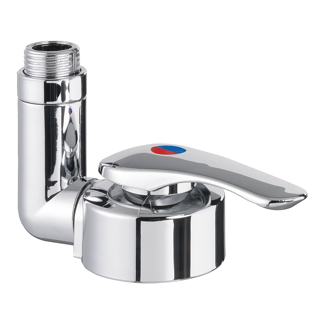 Keramik Twist shower mixer with 25cm tail with push-fit fittings and 39mm hole size