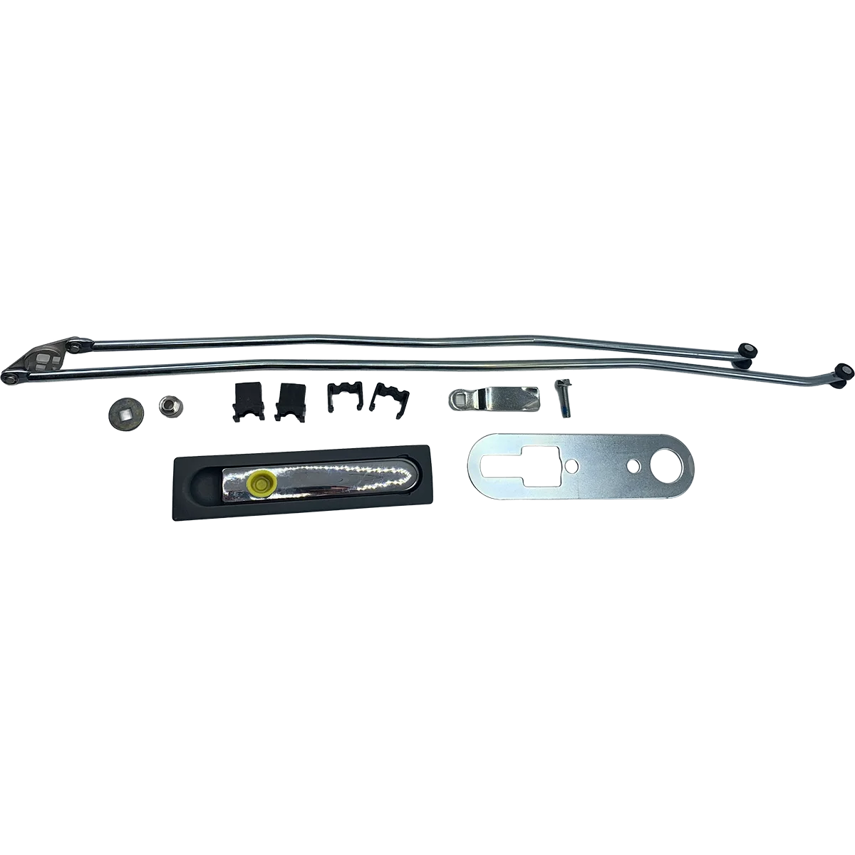 Hartal Gas Locker 3 Point Lock Set with Rods Grey with Chrome Handle