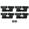 Hartal Standard Flyscreen Clips, Black, 4 Pack