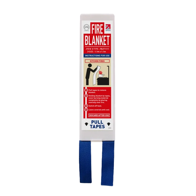 1.1m x 1.1m Square Pack Fire Blanket