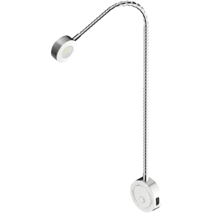 Hafele LED Flexible Reading Light 12V USB - Chrome