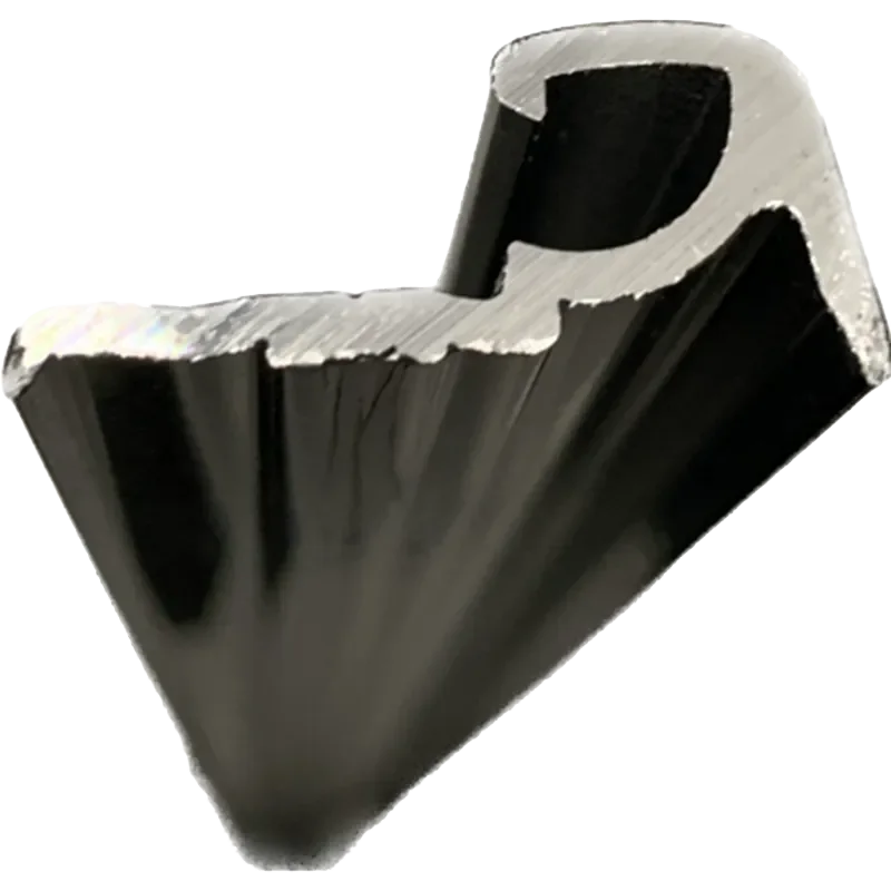 Polyplastic Black 1627mm Notched Clip-In  Hinge Bar