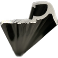 Polyplastic Black 1632mm Notched Clip-In Hinge Bar
