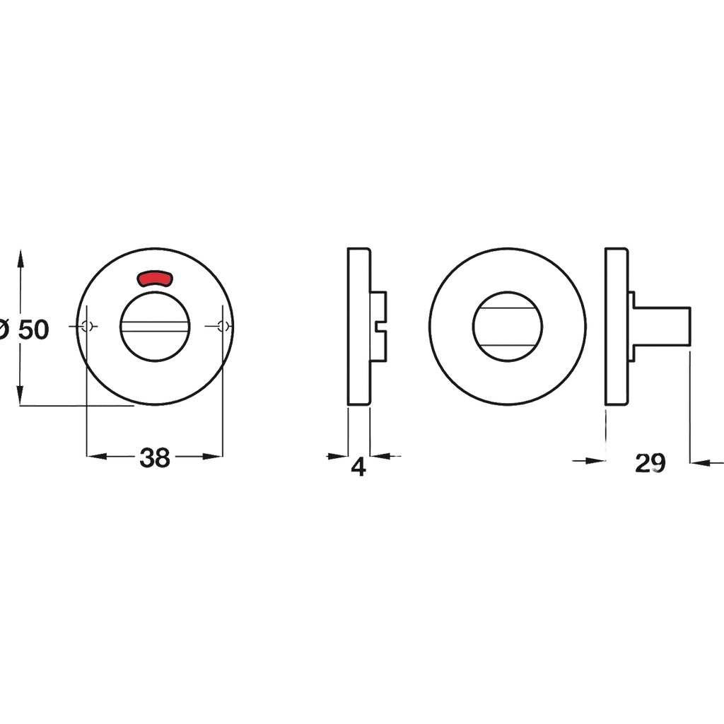 Hafele Brushed bathroom lock