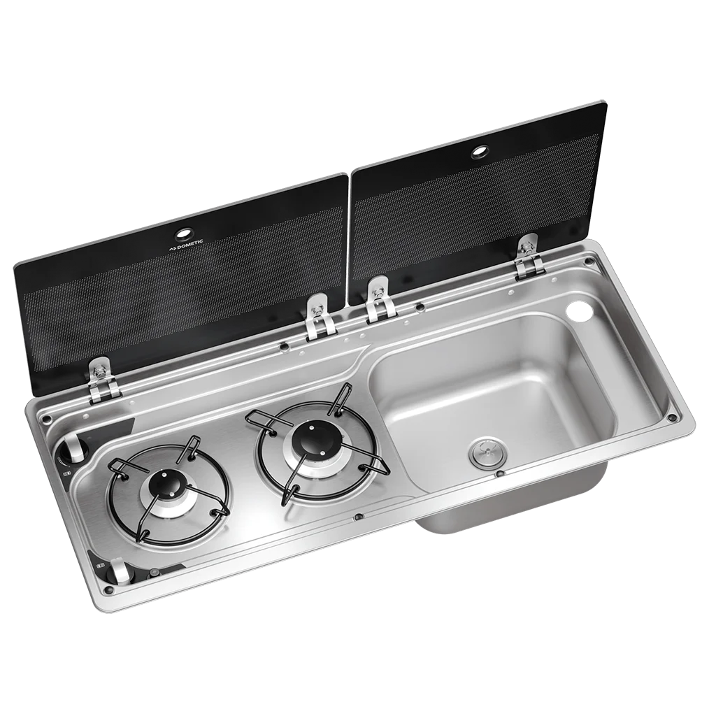 Dometic MO9722R Slimline Hob & Sink Unit Right Hand - Piezo Ignition & Shut Off