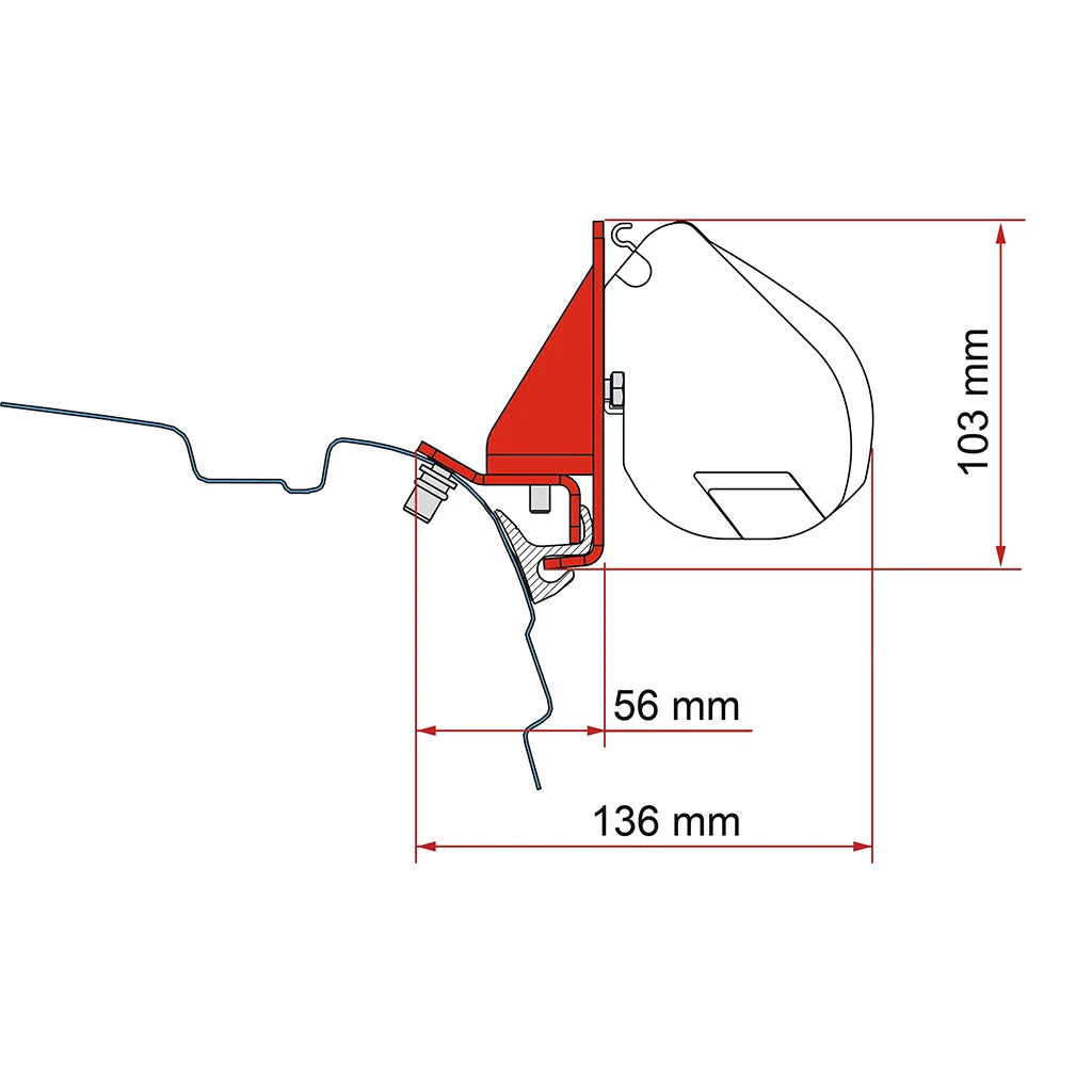 Fiamma Kit VW T5/T6 Combi Rail Bracket/F35