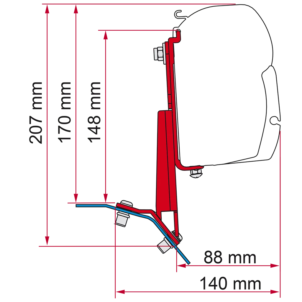 Fiamma Kit Ford Custom Lift R L1/L2 DB RHD