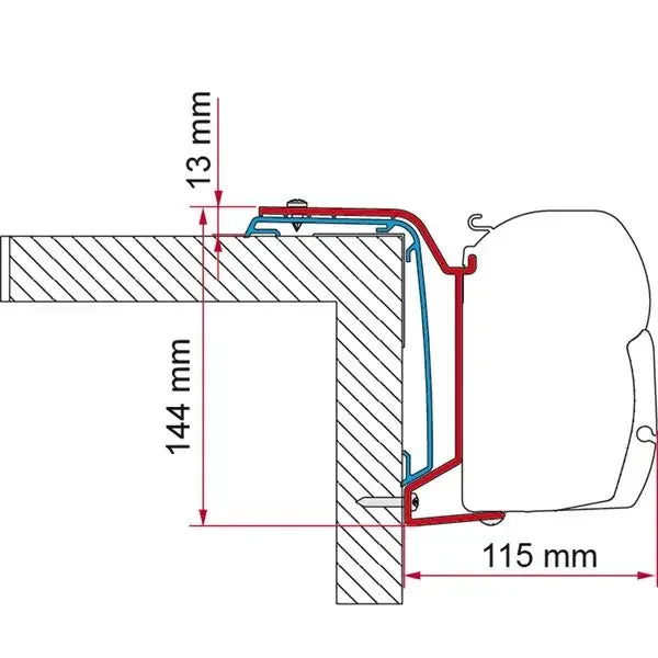 Fiamma Adapter Rapido 450 686F>24 (390Cm)