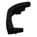 Fiamma Right Lead Bar End Cap Black F40 Van