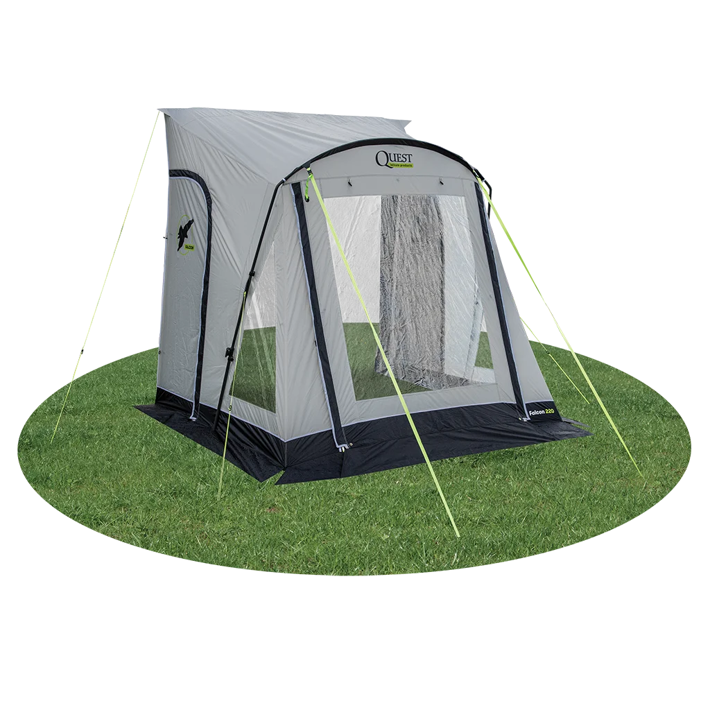 Falcon Pro 220 Poled Porch Awning - Mid Grey