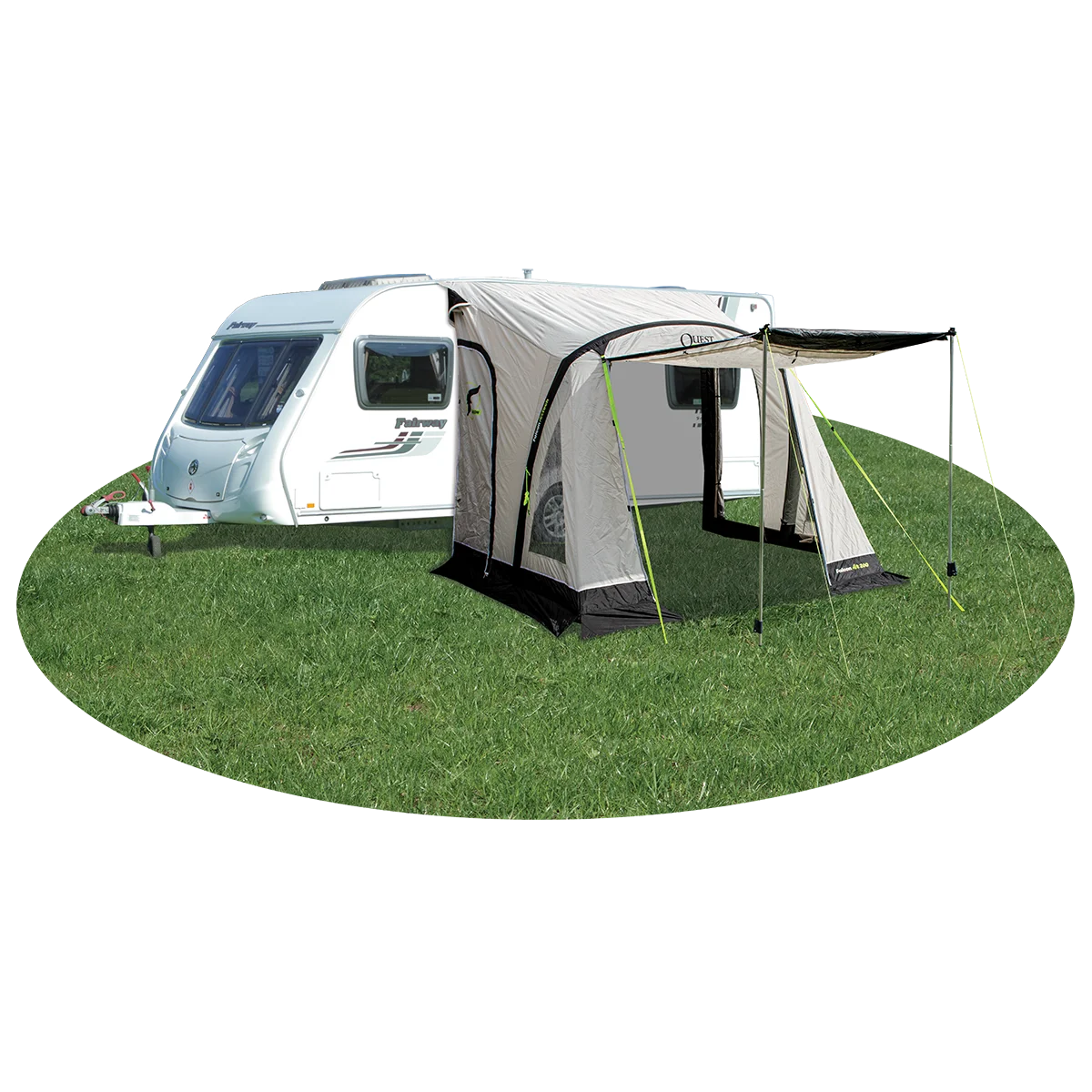 Quest Falcon 260 poled porch awning