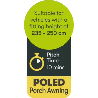 Quest Falcon 260 poled porch awning
