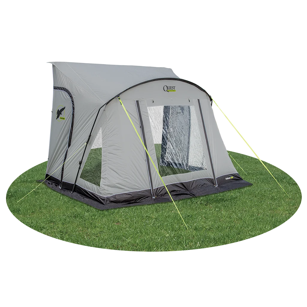 Falcon Pro 325 Poled Porch Awning - Mid Grey