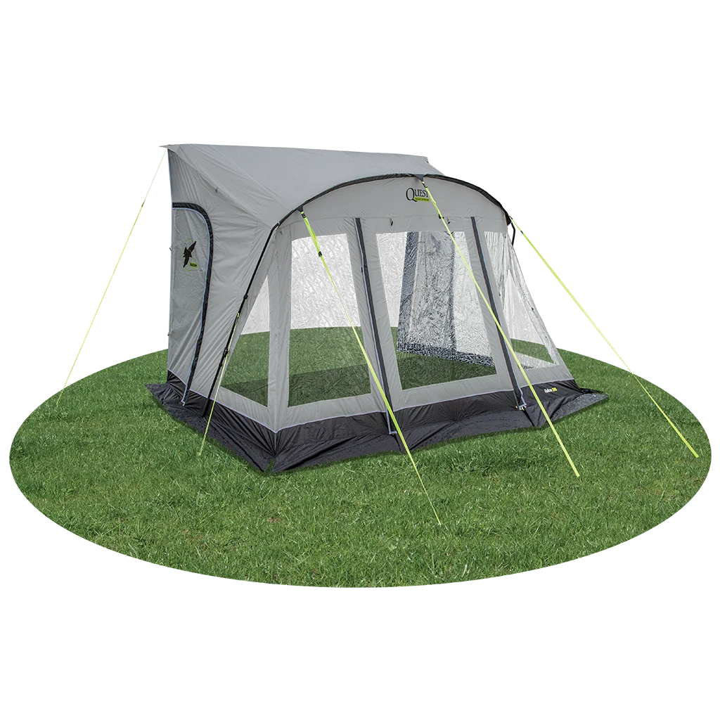 Falcon Pro 390 Poled Porch Awning - Mid Grey