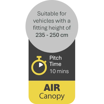 Quest Harrier 400 Air Canopy - Mid Grey