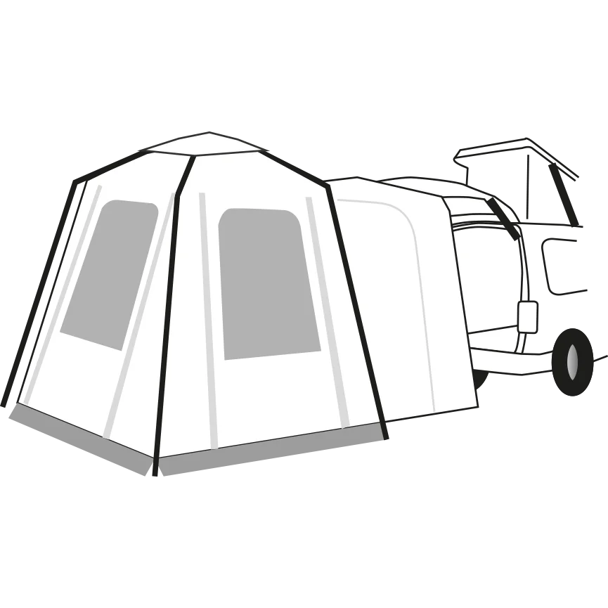 Kestral Air Drive-Away Tailgate Awning VW T5/T6/T6.1 (A3530A-MG)