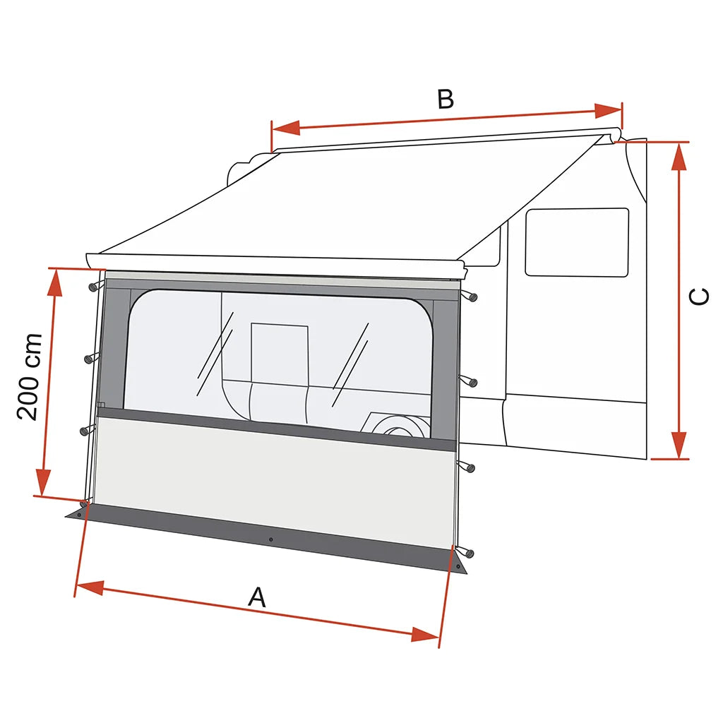 Fiamma Blocker Pro 250 – Single Awning Front Panel (07971-01) (07971-01-)