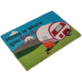 Heavy Duty Coir Home Is Where You Tow It Mat - Caravan