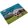 Heavy duty coir Home is where you park it (camper van) mat