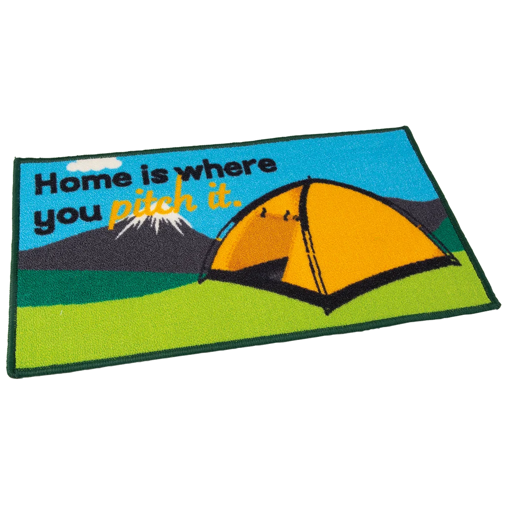 Washable home is where you pitch it (tent) mat C0054N