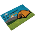 Heavy duty coir Home is where you pitch it (tent) mat