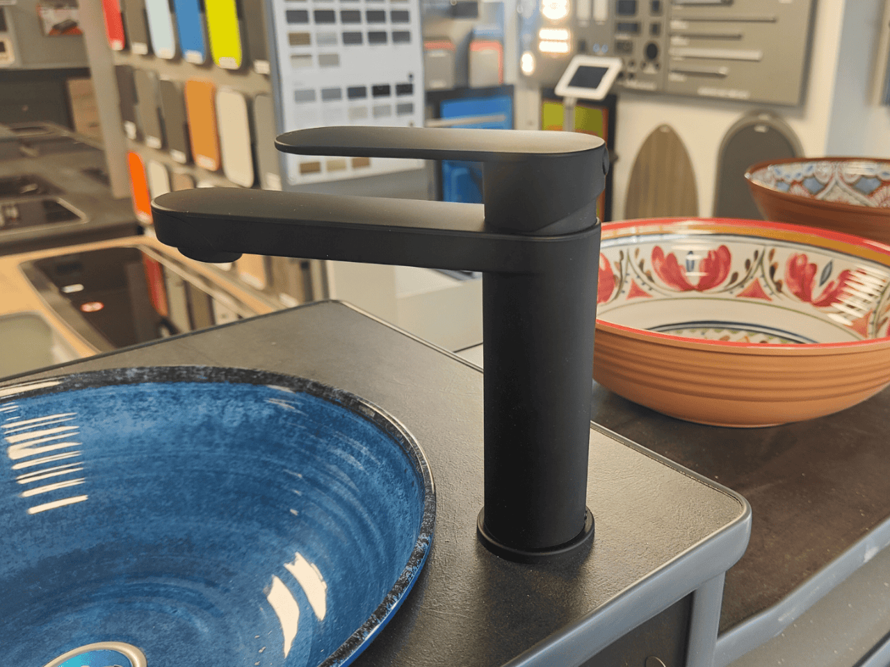 Reich Linnea K Bathroom Tap Black with 25cm Uniquick pipe (568-703000CSKM)