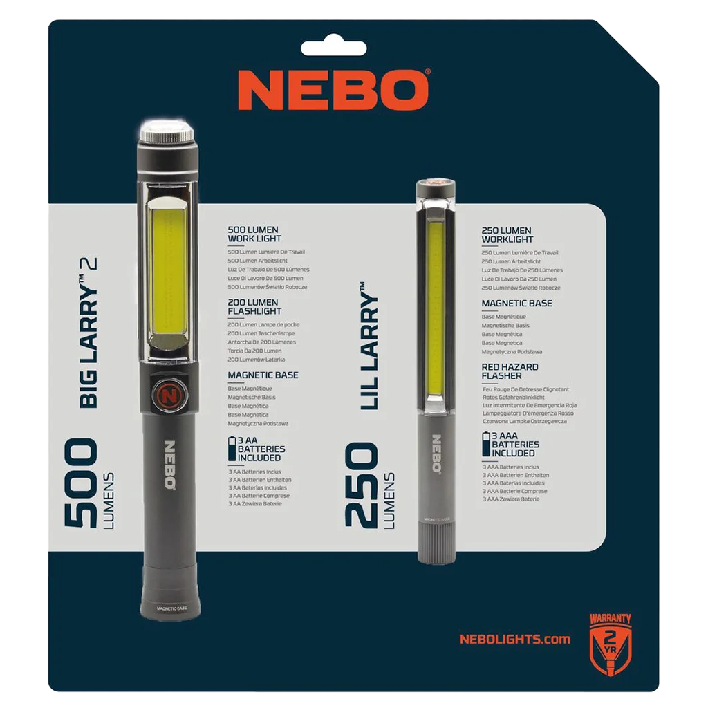 NEBO Torch Combo Pack — Big Larry and Lil Larry (ENEB6737CP2)