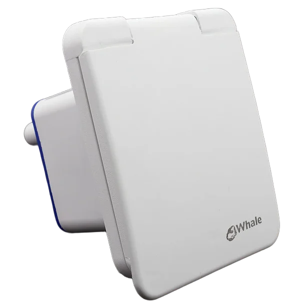 Whale Watermaster Inlet Socket with Integrated Pressure Switch – White (ES5001B)