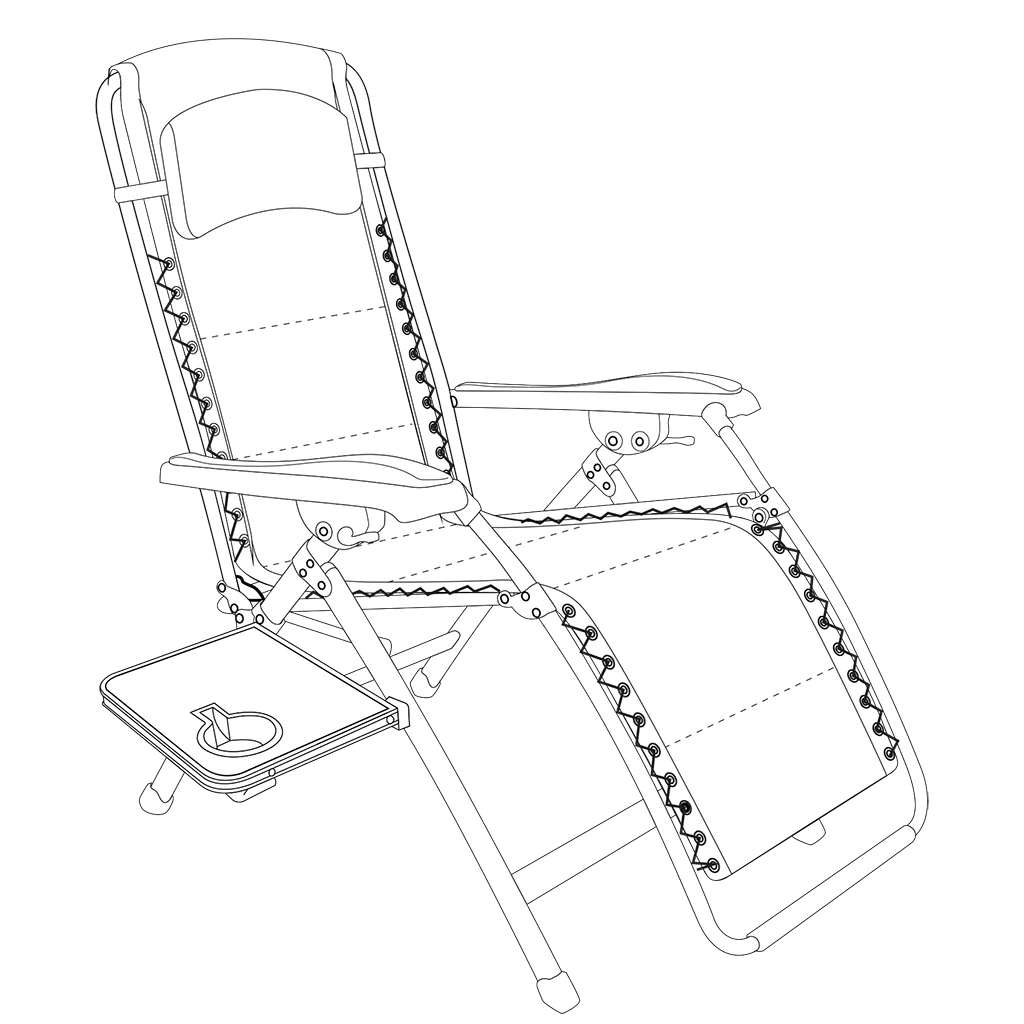 Quest Bordeaux Pro Relax XL Chair with Side Table