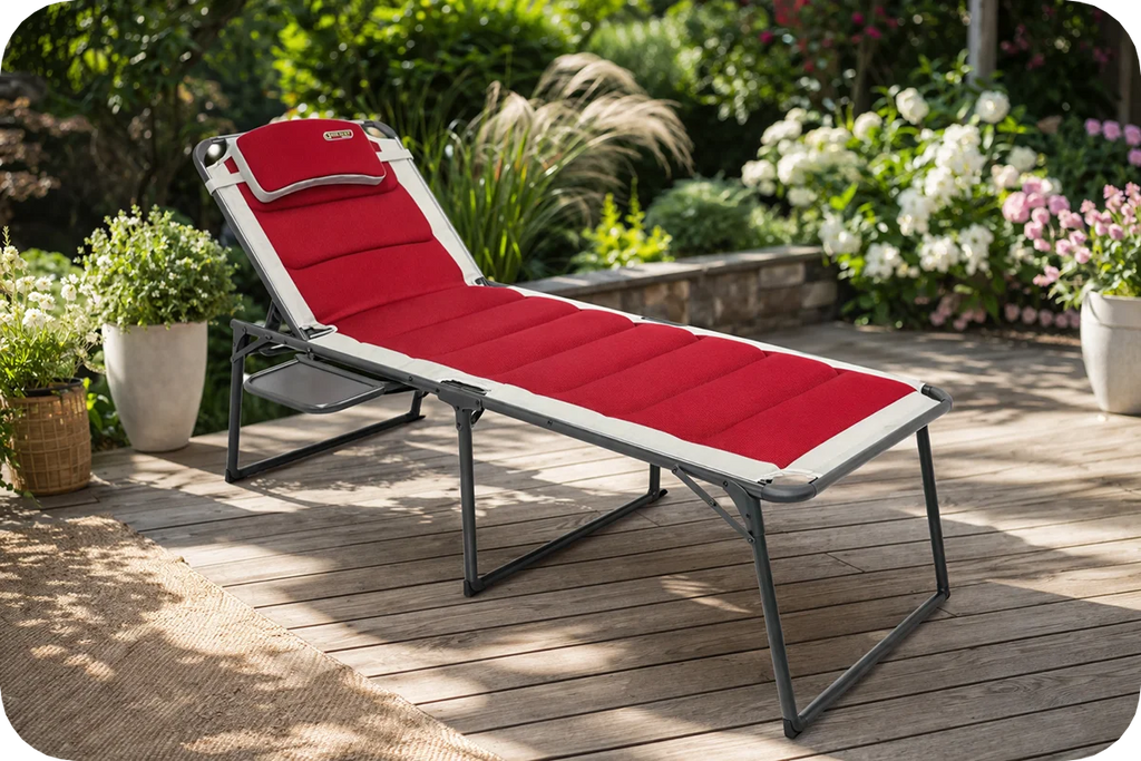 Quest Bordeaux Pro Lounge bed with side table