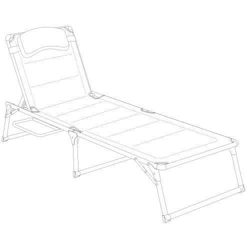 Vienna Pro Lounge bed with side table