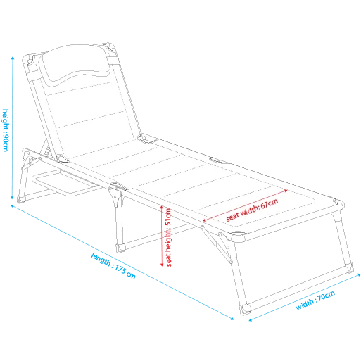 Vienna Pro Lounge bed with side table