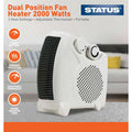 Statuts Dual Position Fan Heater