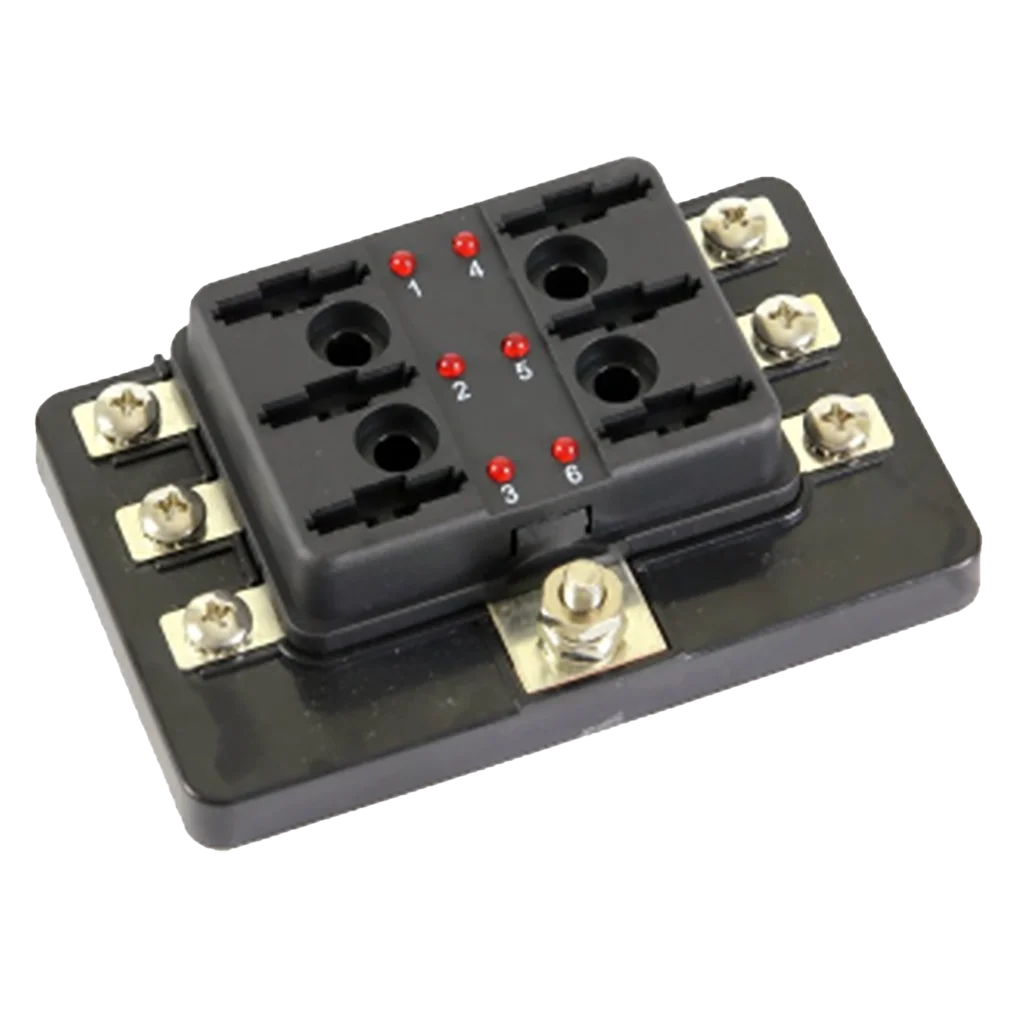 Sterling 6 way fuse holder with LED fault lights