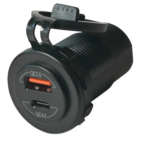 46W Type C & 18W QC 3 Fast Charge Waterproof USB Socket