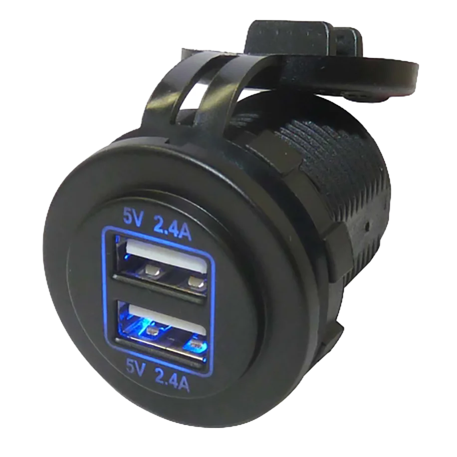 Twin USB Fast Charge with flap