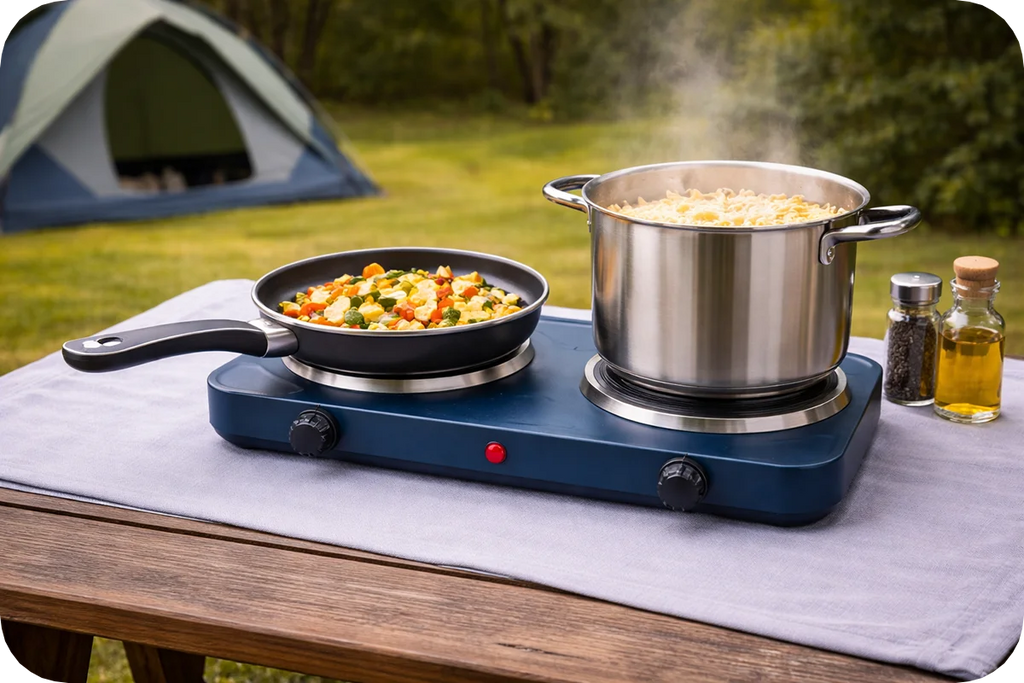 Quest Double Hotplate - Slate