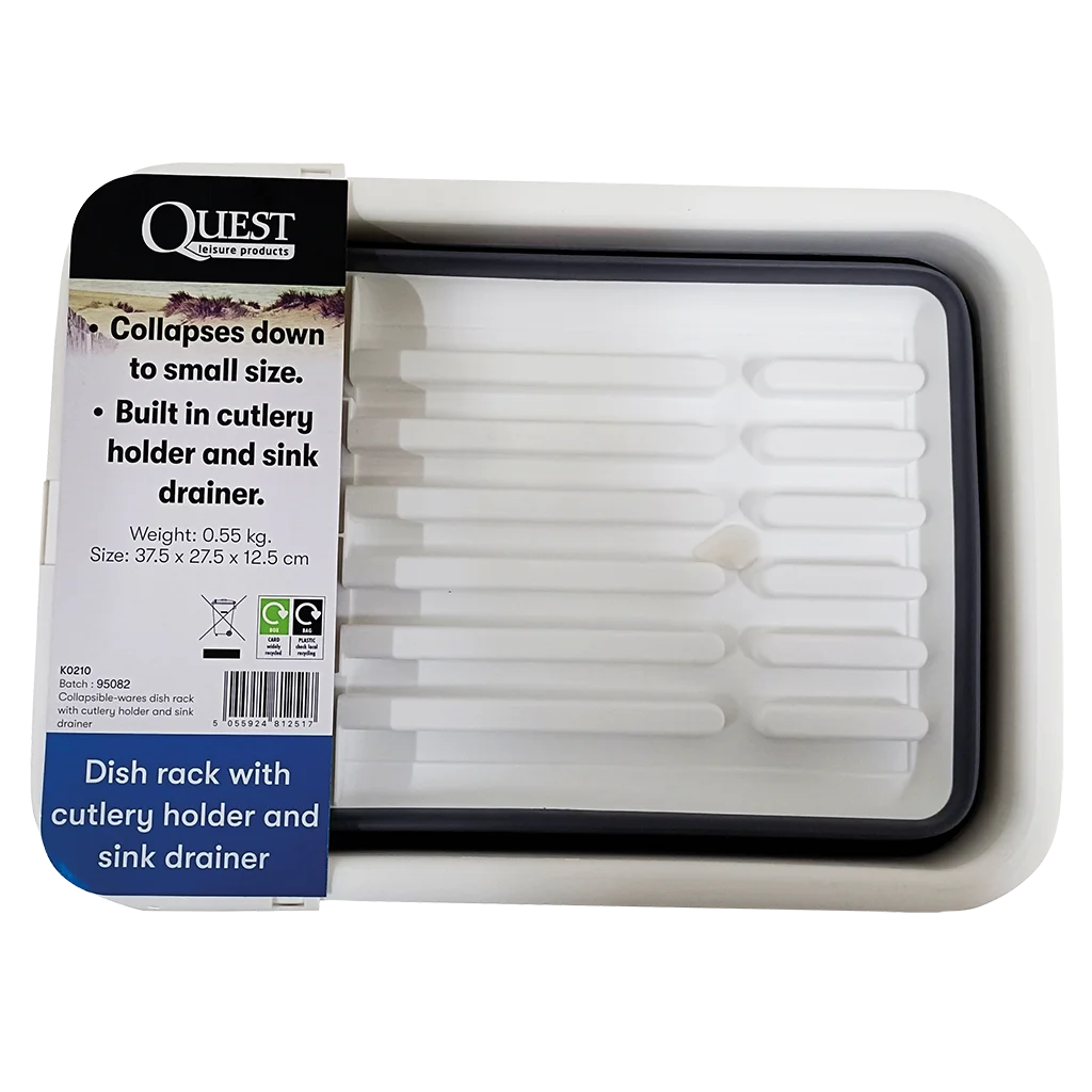 Collapsible Dish Rack with Cutlery Holder & Sink Drainer (K0210)
