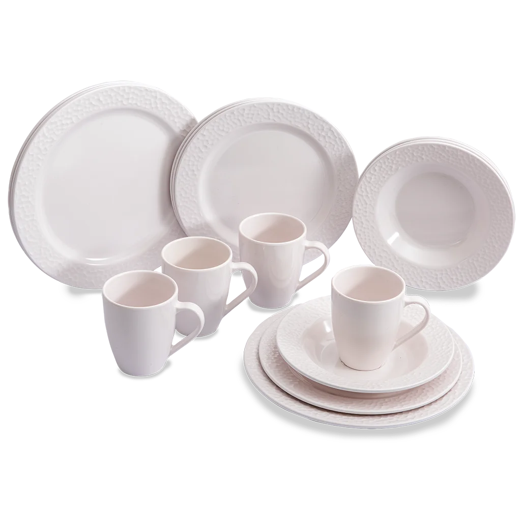 16 Piece Dinner Set Whistful White