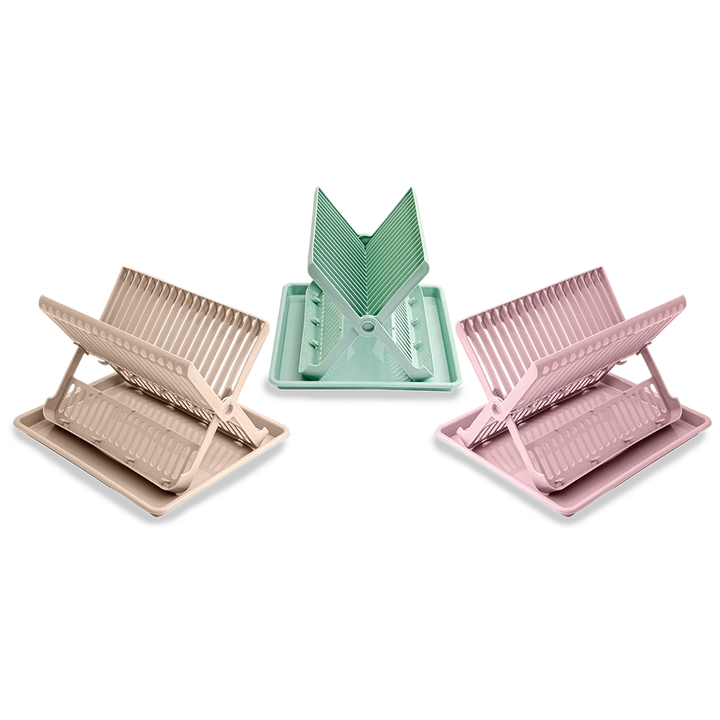 PlasticForte Folding Drainer with Drip Tray Assorted Colours (Box Qty: 3)