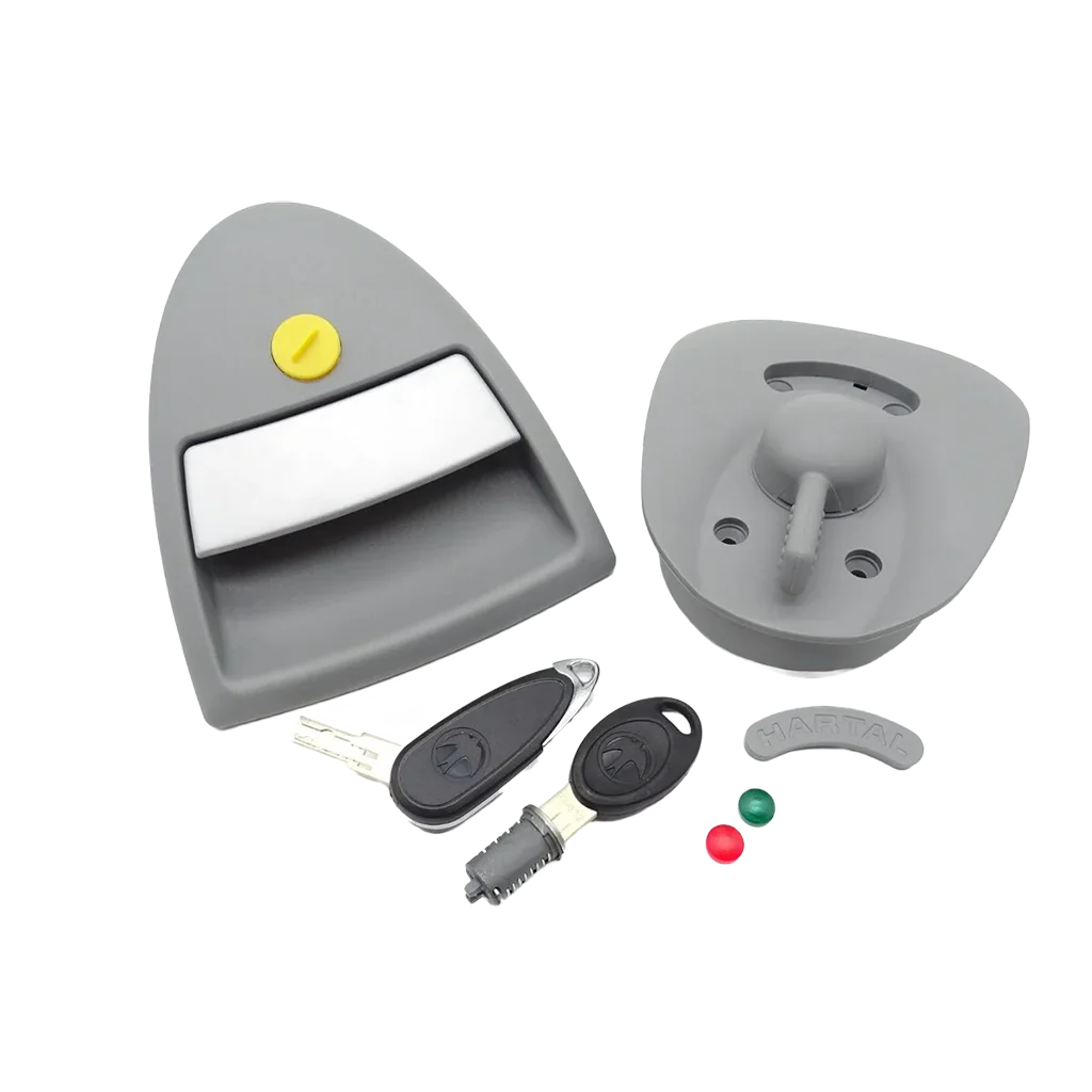 Hartal Triangle Left Hand Complete Swift Lock Kit - Grey suits HSC