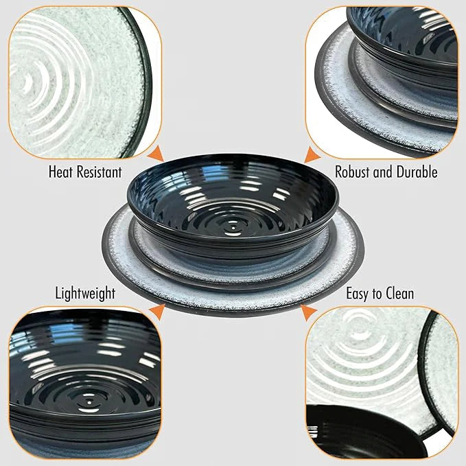 Liberty Sicily 12-Piece Melamine Dinner Set (LL1378)
