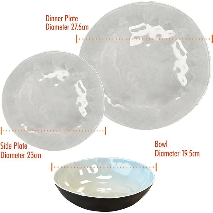 Liberty Capri 12-Piece Melamine Dinner Set (LL1382)