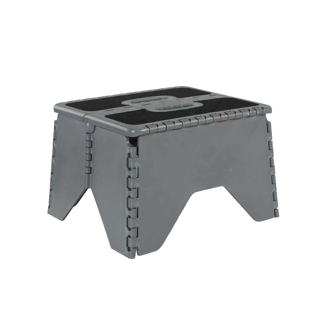 Liberty Foldable Step with Anti-slip Tread - Black & Grey - Small