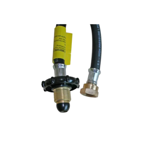750mm X 6.3mm PROPANE pigtail black c/w handwheel LOOSE Class 3